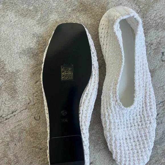 THE ROW WHITE CROCHET FLATS - Picture 3 of 6